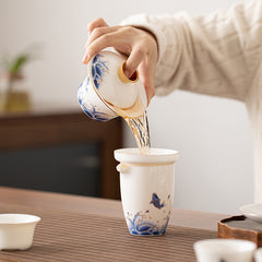 Dehua White Porcelain Tea Set – Gaiwan, Teapot & Teacups in Gift Box