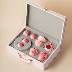 Ru-Style Pink Glaze Gongfu Tea Set 7 Piece Set