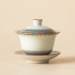 Ru Kiln Dunhuang Baoxiang Floral Gaiwan – 130ml