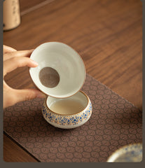 Dunhuang Feitian Ru-Style Gaiwan Tea Set - 8 Piece Set