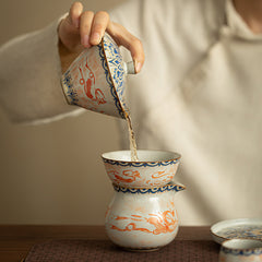 Dunhuang Feitian Ru-Style Gaiwan Tea Set - 8 Piece Set