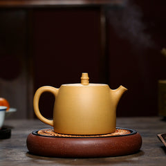 Yixing Hand-Painted Gold Segment Mud Purple Clay Pot – 500ml | Handmade Purple Sand Tea Pot