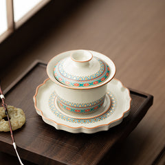 Dunhuang Cultural Ru Kiln Horse-Hoof Gaiwan – 160ml