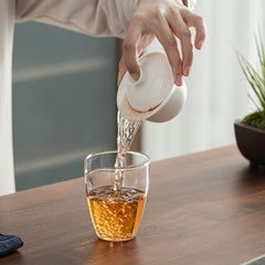 Dehua White Travel Tea Set – Portable Gaiwan & Teacups with Carrying Case
