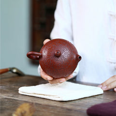 Yixing Raw Mine Dahongpao Baifu Xishi Purple Sand Pot – 220ml | Handmade Purple Clay Tea Pot