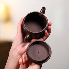 Yixing Whole Body Carving Yunlong Hanwa Purple Clay Pot – 190ml | Handmade Purple Sand Tea Pot
