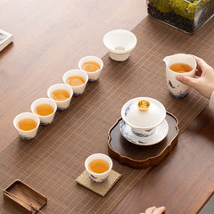 Dehua White Porcelain Tea Set – Gaiwan, Teapot & Teacups in Gift Box
