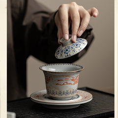 Dunhuang Feitian  Ru-Style Horse-Hoof Gaiwan – 170ml