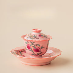 Ru-Style Pink Glaze Flared Lid Bowl – 150ml