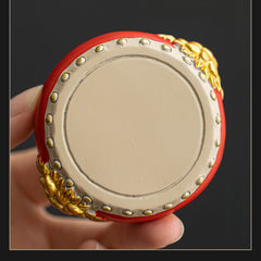 Prosperity Lion Figurine – Auspicious Feng Shui Ornament for Wealth & Fortune, Green Sandstone Sculpture with Gift Box