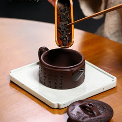 Yixing Whole Body Carving Yunlong Hanwa Purple Clay Pot – 190ml | Handmade Purple Sand Tea Pot