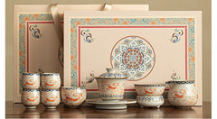 Dunhuang Feitian Ru-Style Gaiwan Tea Set - 8 Piece Set