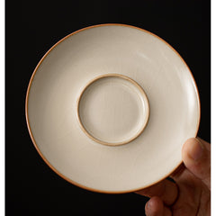 Milky Beige Ru-glazed Three-Part Gaiwan – 170ml