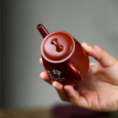 Yixing Raw Mine Dahongpao Purple Sand Pot – Qin Quan Pot – 100ml | Handmade Purple Clay Tea Pot